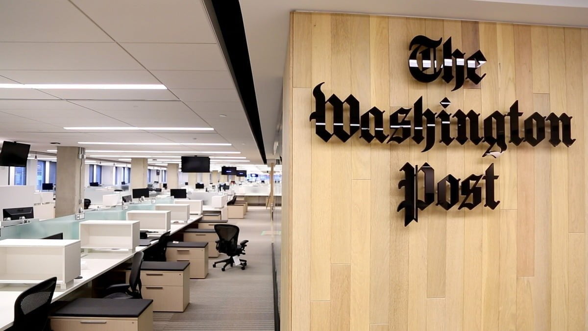 A photo of the interior of The Washington Post