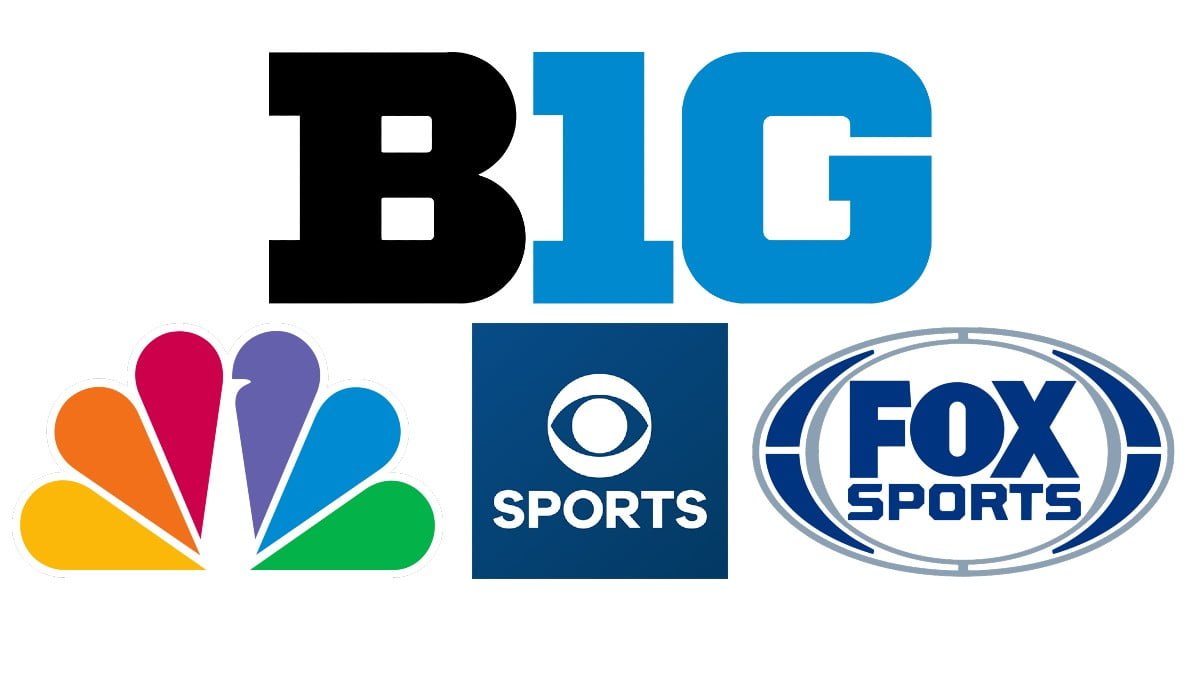 BIG TEN, NBC, CBS, & FOX Logos