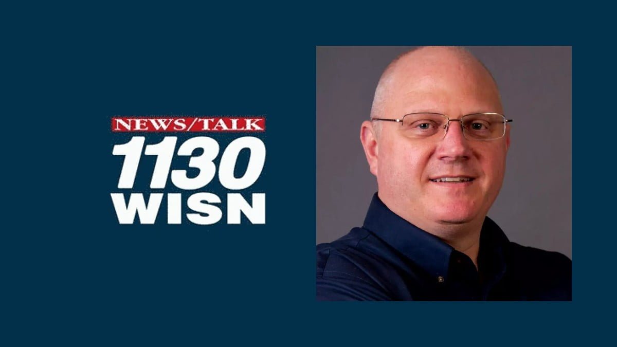 A photo of Jay Weber and the 1130 WISN logo