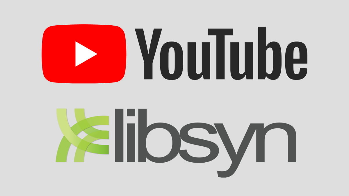 A photo of the YouTube and Libsyn logos