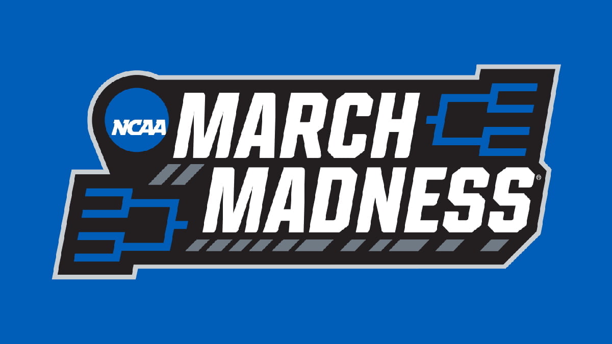 A photo of the March Madness logo