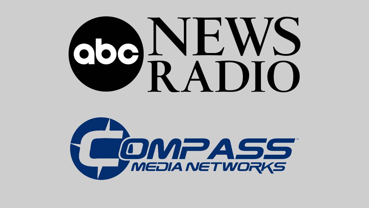 The logos of ABC News Radio and Compass Media Networks