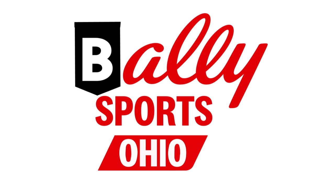 Bleav and Bally Sports Ohio logos blended