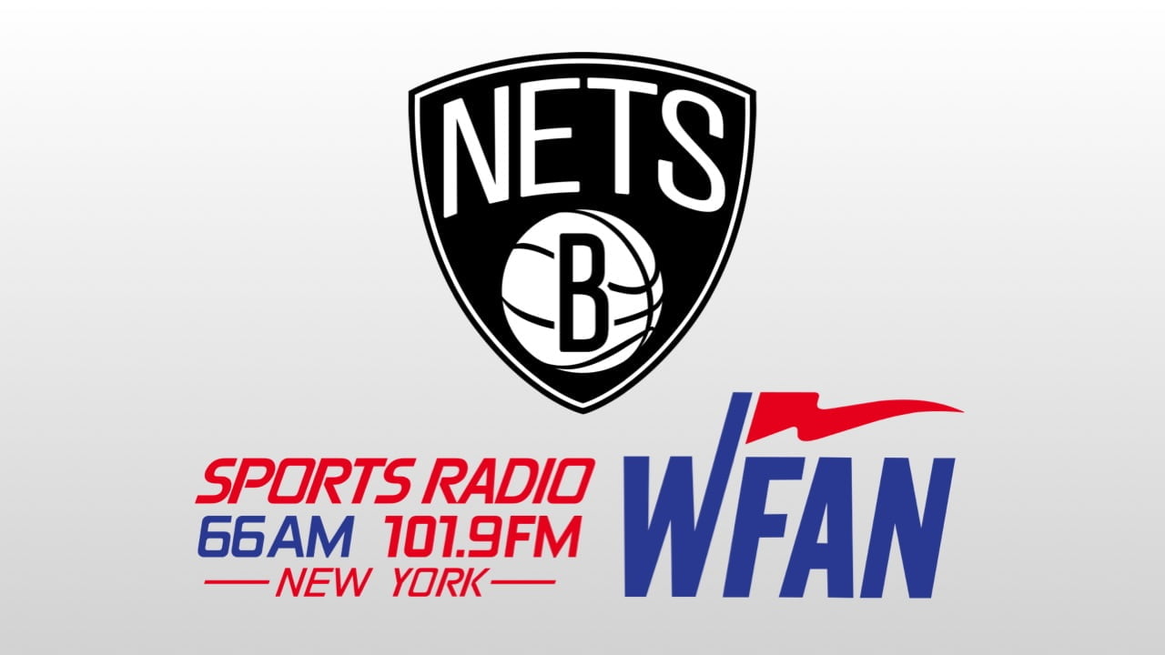 Brooklyn Nets and WFAN logos