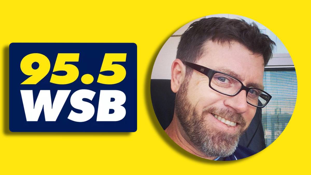 A photo of Tim Andrews and the 95.5 WSB logo