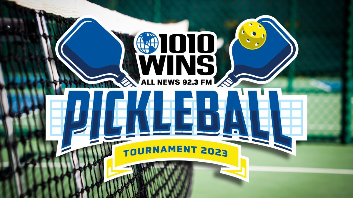 A photo of the 1010 WINS Pickleball tournament logo