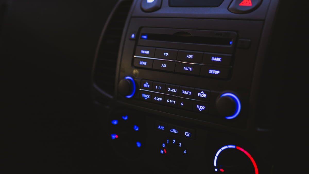 A photo of a car radio