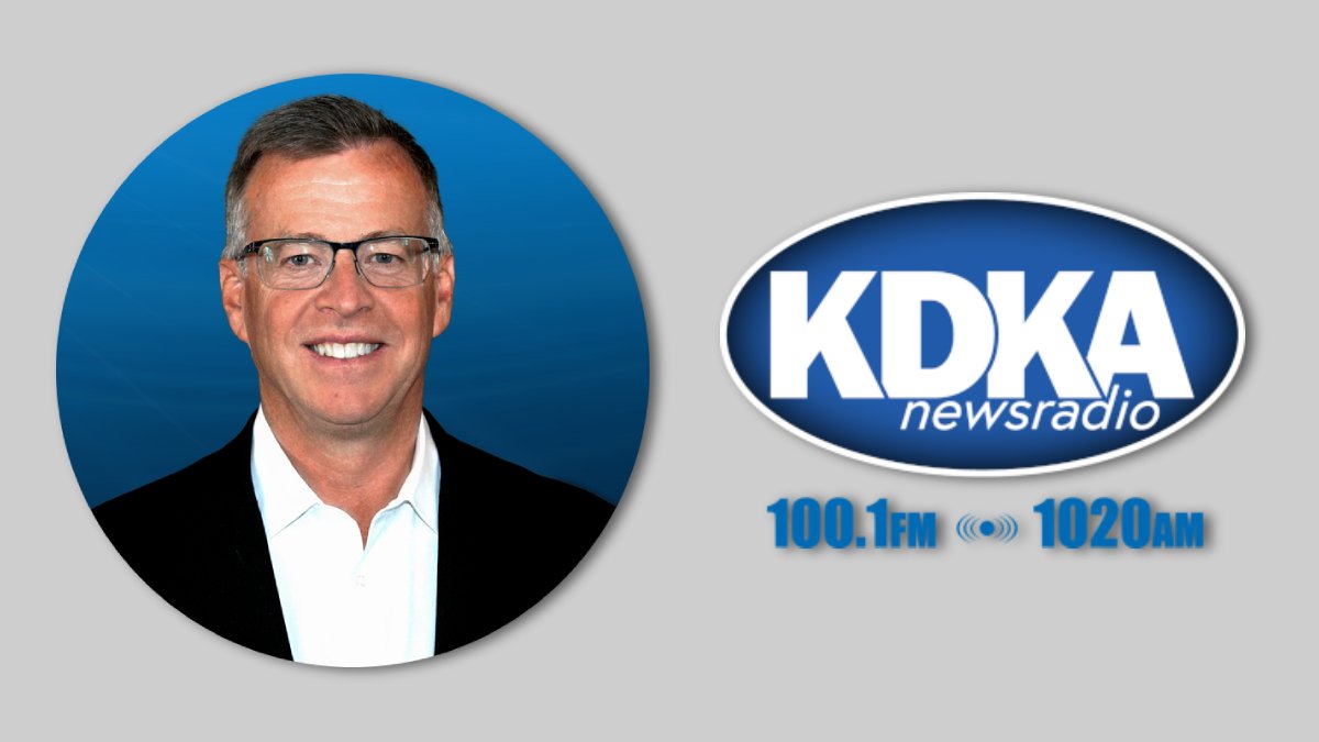 A photo of Larry Richert and the KDKA logo