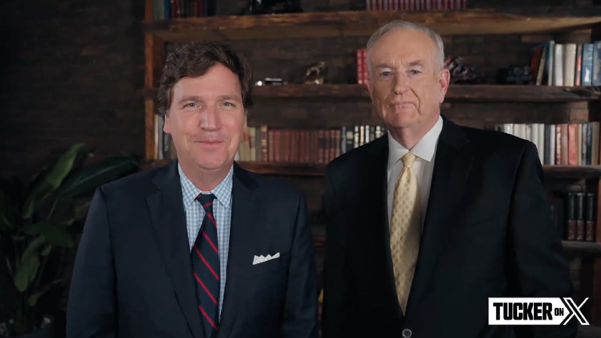 A photo of Tucker Carlson and Bill O'Reilly