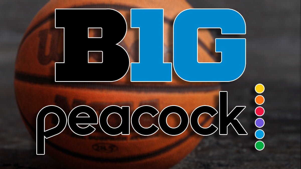 A photo of the Big Ten and Peacock logos