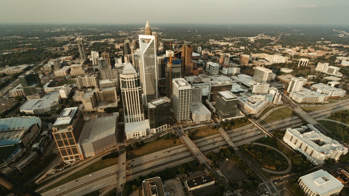 A photo of the Charlotte skyline