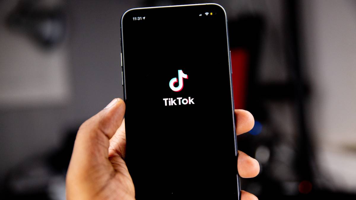 A photo of TikTok on an iPhone screen