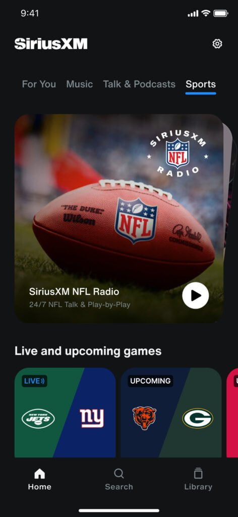 SiriusXM App – Sports | Barrett Media SiriusXM App – Sports
