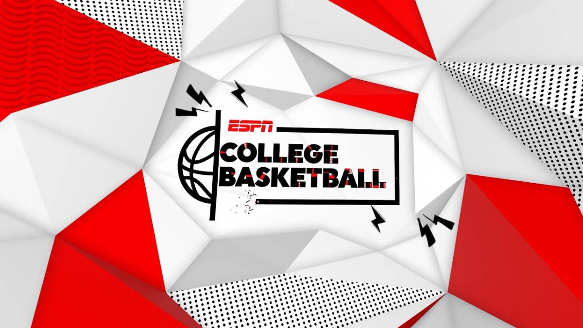 A photo of the ESPN College Basketball logo