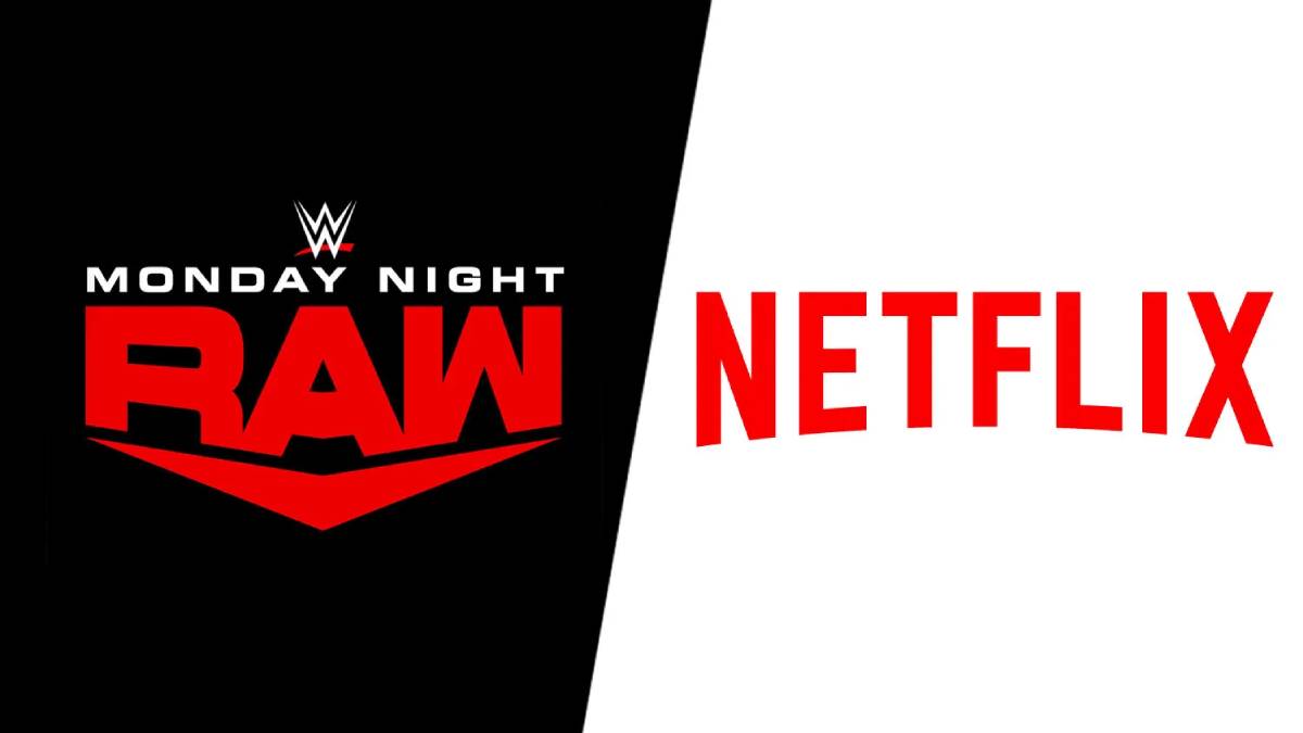 A photo of the WWE Monday Night Raw and Netflix logos