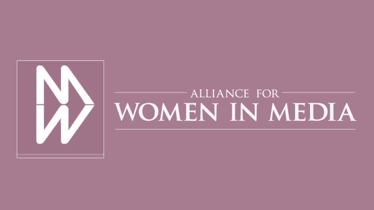 A photo of the Alliance for Women in Media logo