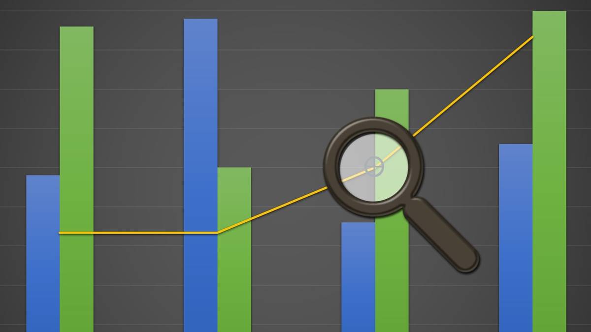 A photo of a bar graph showing growth