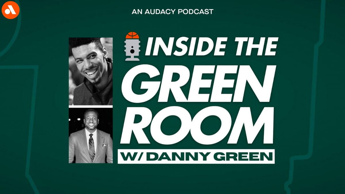 Logo for Inside the Green Room podcast with Danny Green