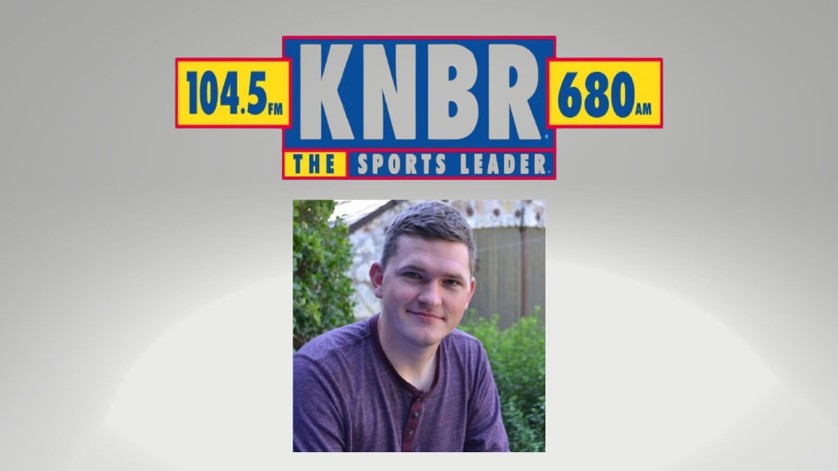 KNBR logo and picture of producer John Kerley