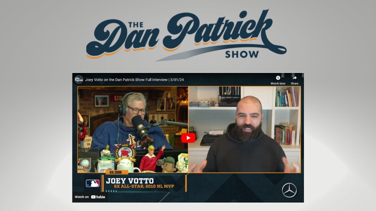 Dan Patrick Show Logo with guest Joey Votto