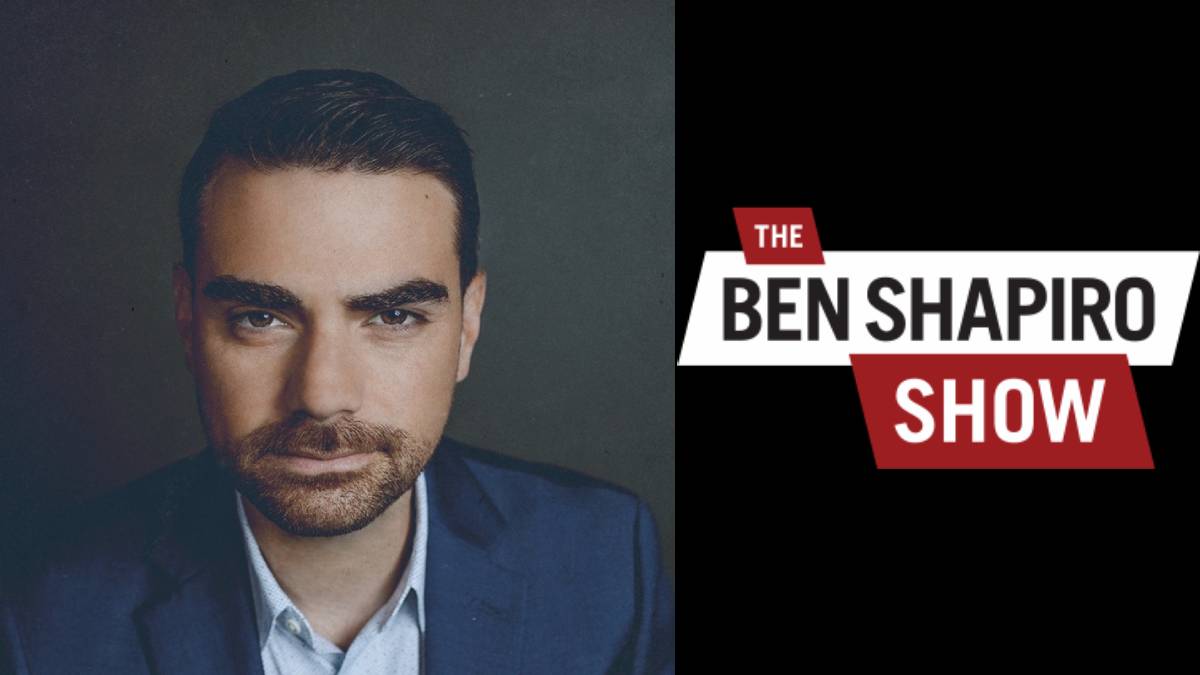 A photo of Ben Shapiro and The Ben Shapiro Show logo