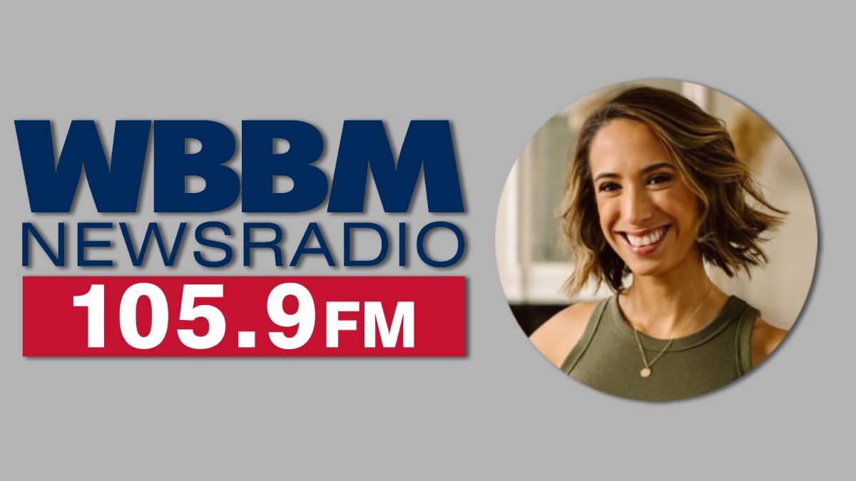 A photo of Hayley Hansen-Kilkelly and the WBBM logo