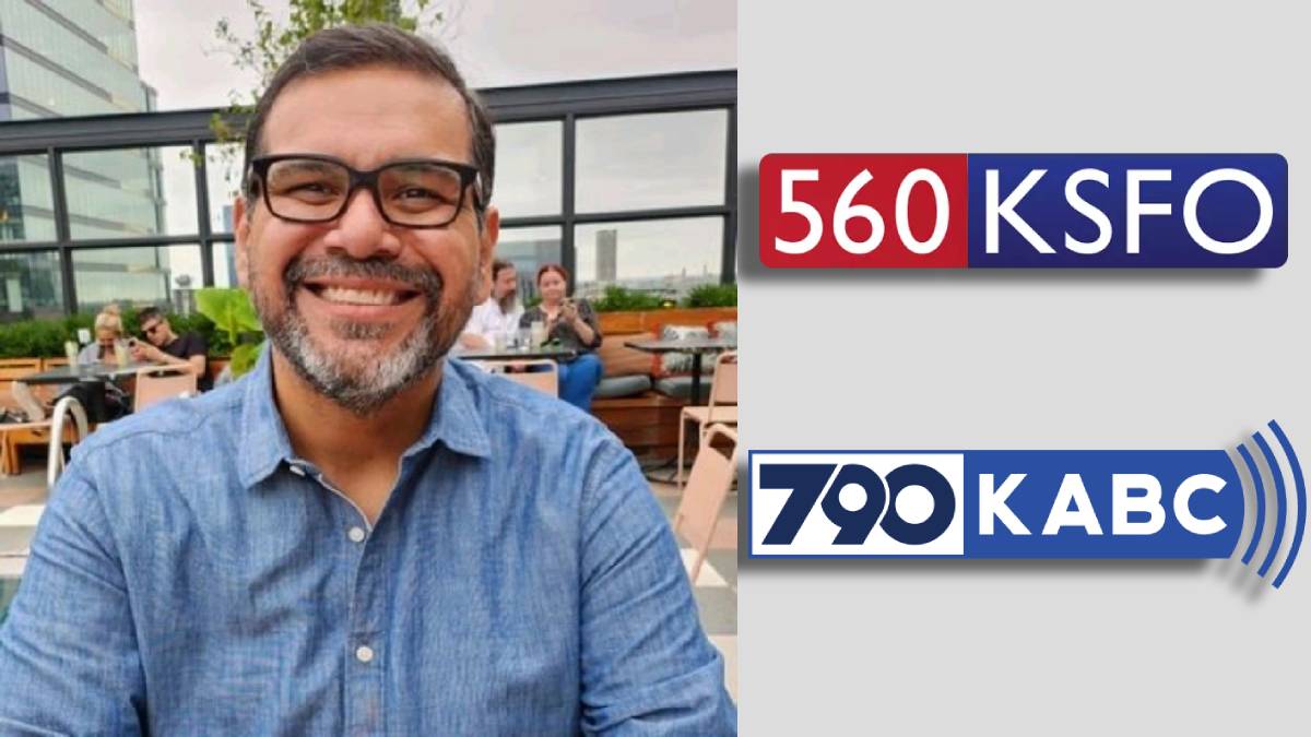 A photo of Luis Segura and the 560 KSFO and 790 KABC logos