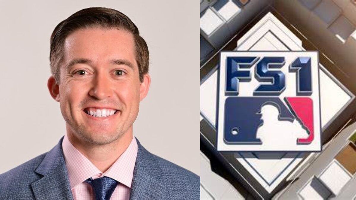 Photo of Connor Onion and a logo of MLB on FS1