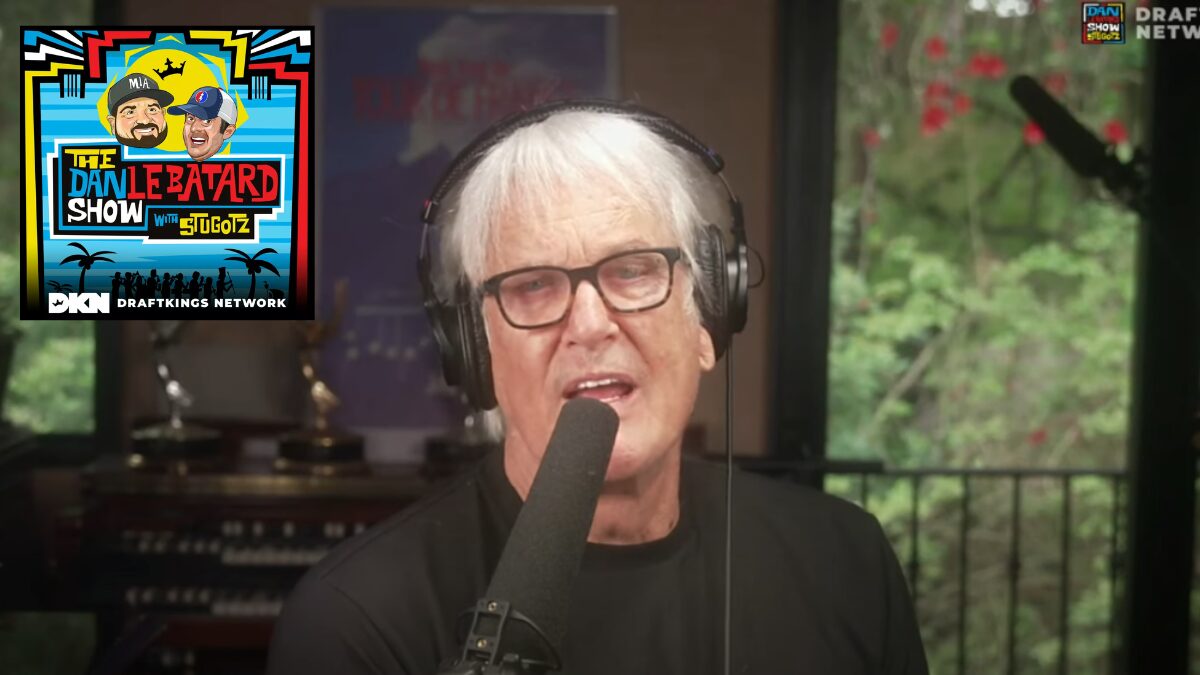 Screengrab of John Tesh being interviewed by The Dan Le Batard Show