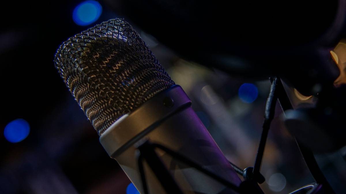 A photo of a microphone