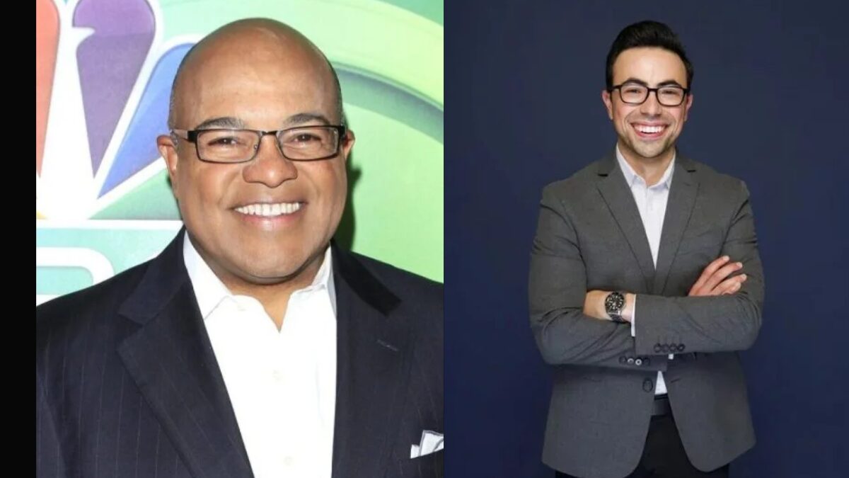 Photos of Mike Tirico and Noah Eagle