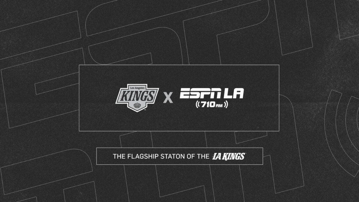 Graphic announcing ESPN LA as the new flagship station of the Los Angeles Kings