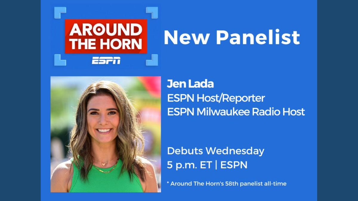 Graphic for Jen Lada appearing on Around the Horn