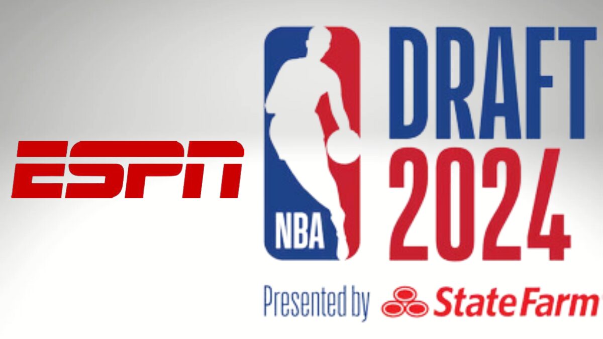 Logo for ESPN and the 2024 NBA Draft