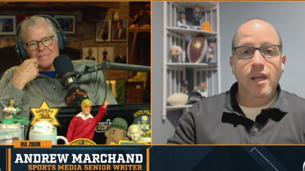 Screengrab of Andrew Marchand on The Dan Patrick Show