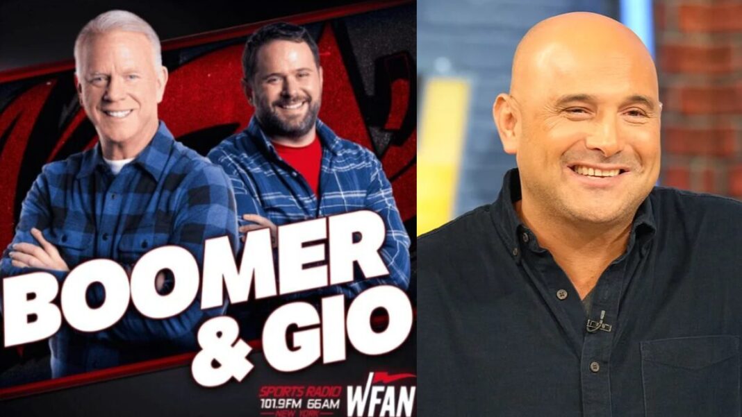 Graphic for the Boomer & Gio show and a photo of Craig Carton