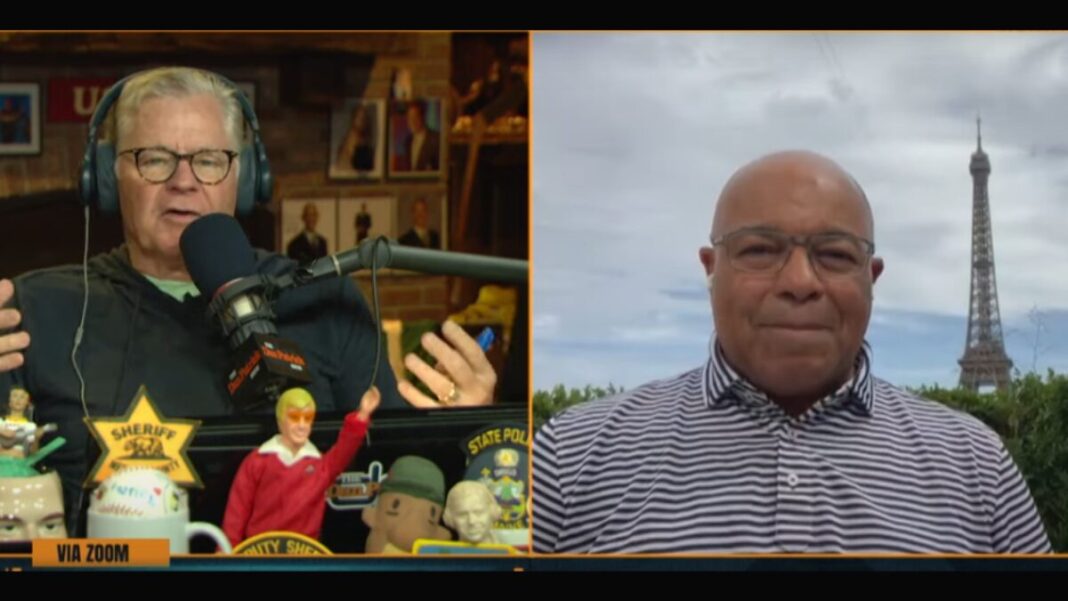 Screengrab of Mike Tirico on The Dan Patrick Show