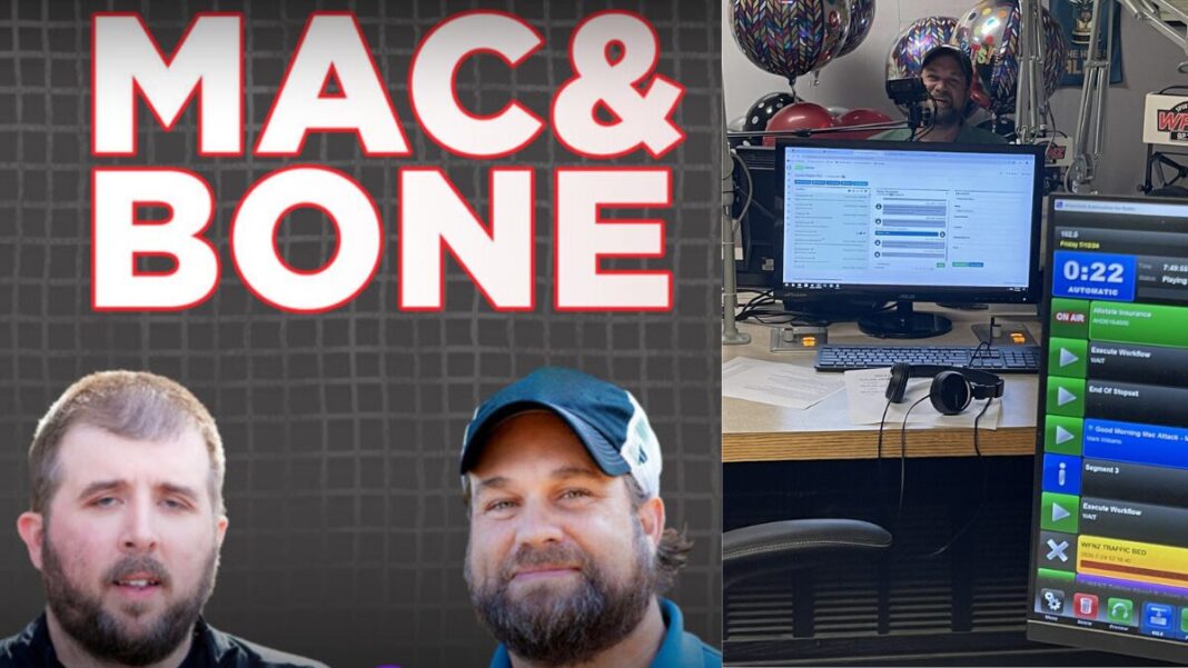 Graphic for the Mac & Bone Show and a photo of Chris 'Mac' McClain