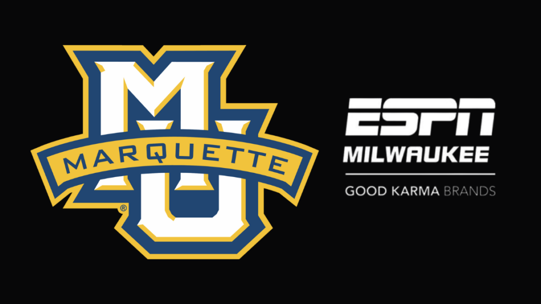 Logos for Marquette University and ESPN Milwaukee