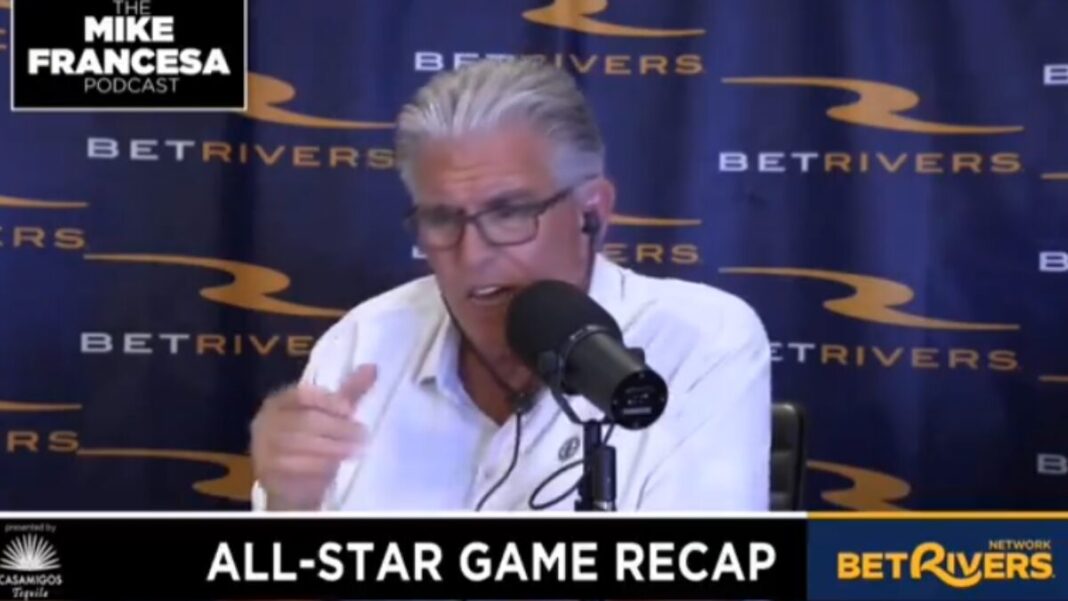 Screengrab of Mike Francesa on the Bet Rivers Network