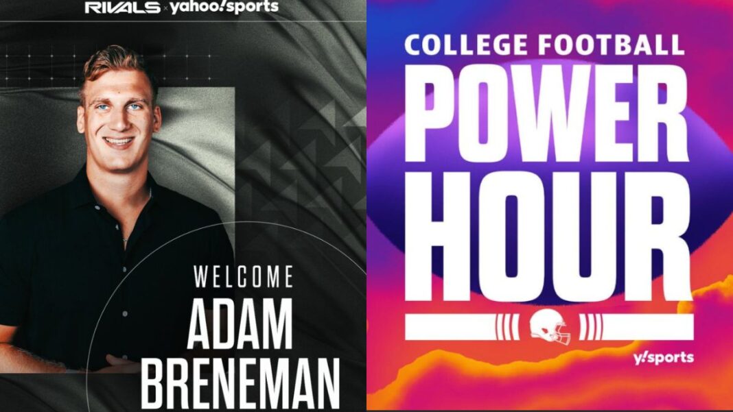 Graphic for Adam Breneman joining Yahoo Sports for College Football Power Hour