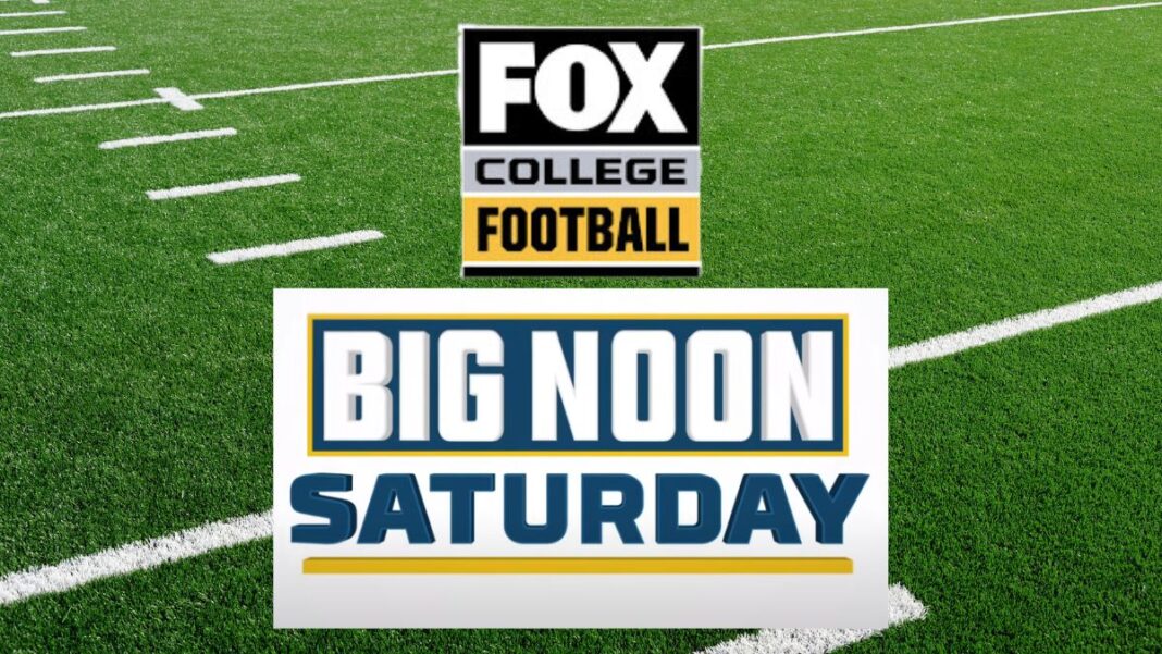 Logos for FOX Sports college football and Big Noon Saturday