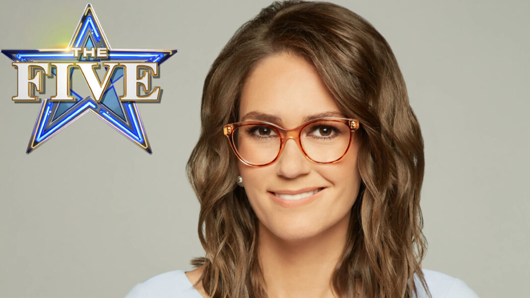 A photo of Jessica Tarlov and The Five logo