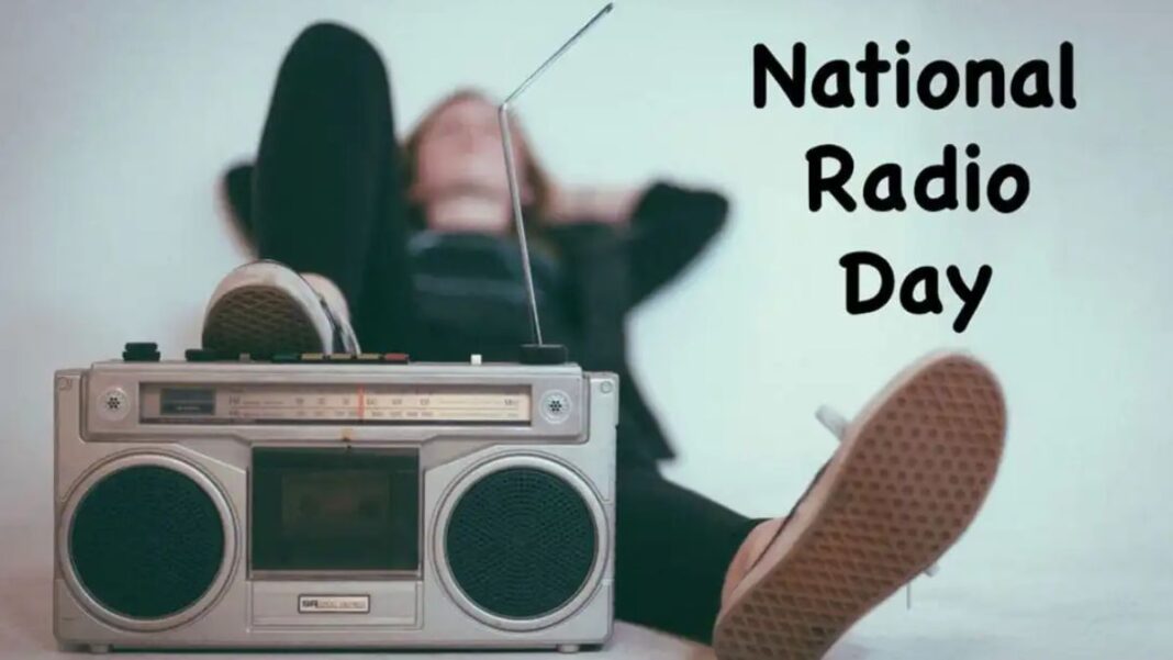 Graphic showing National Radio Day