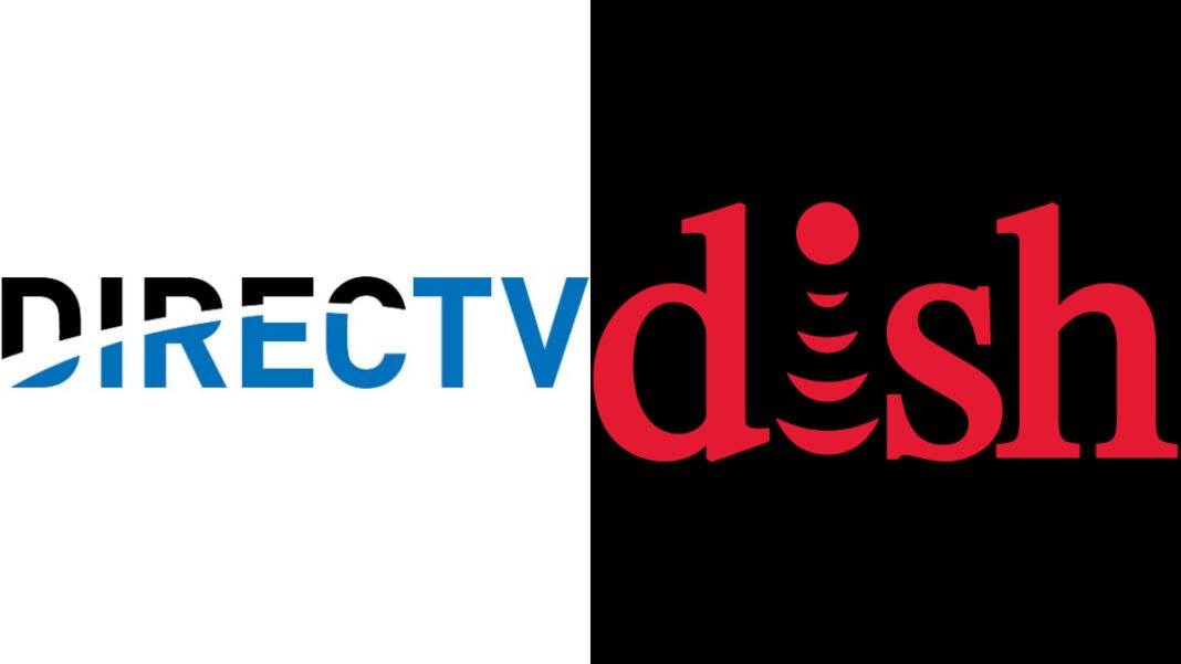 A photo of the DirecTV and Dish Network logos