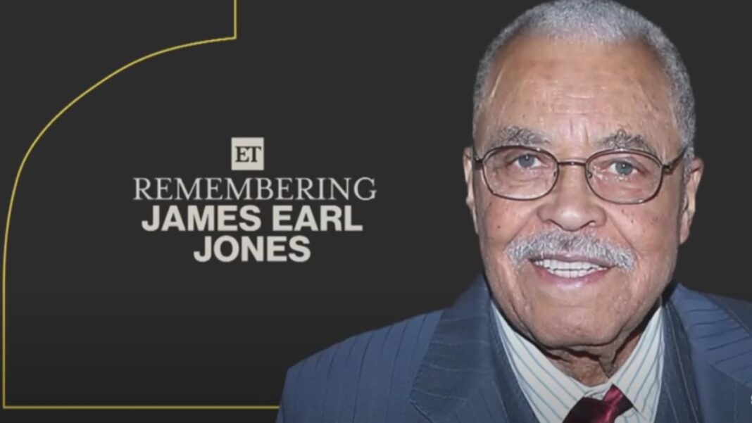 Screengrab about remembering James Earl Jones