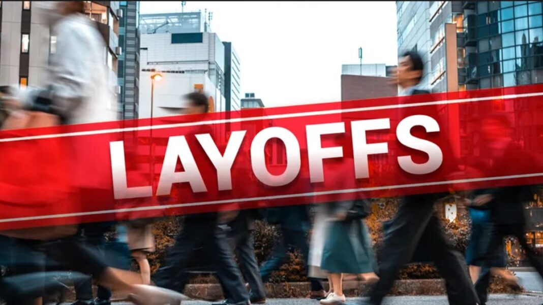 Graphic displaying Layoffs