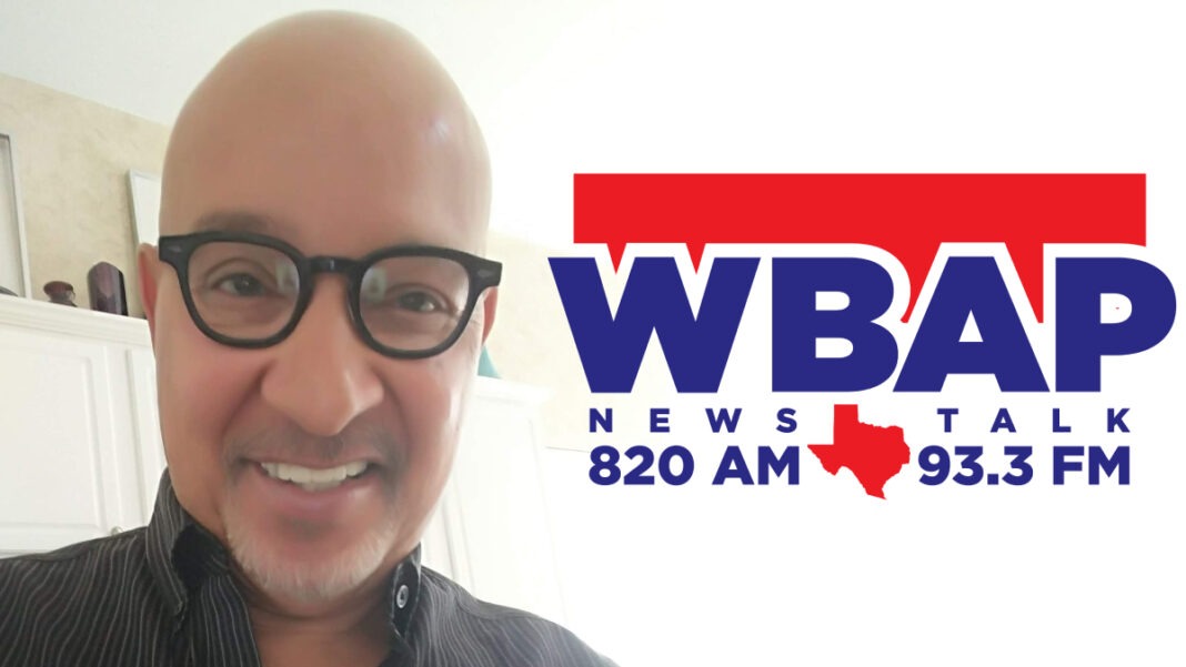 A photo of Sam Putney and the WBAP logo