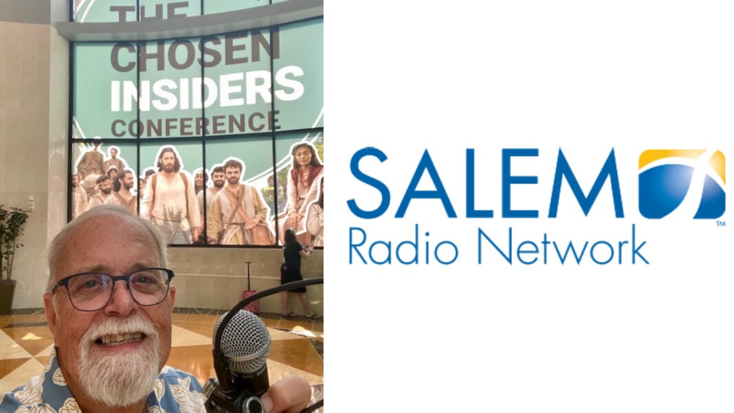 A photo of Tom Tradup at ChosenCon 2024 and the Salem Radio Network