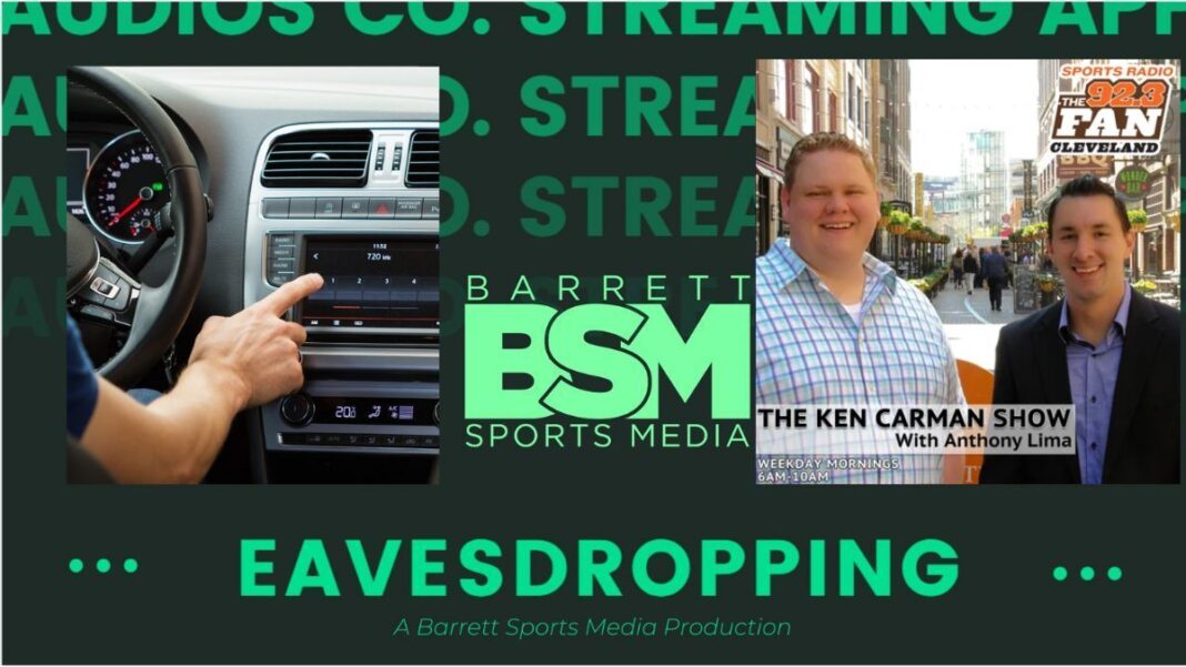 Graphic for an Eavesdropping feature on The Ken Carman Show